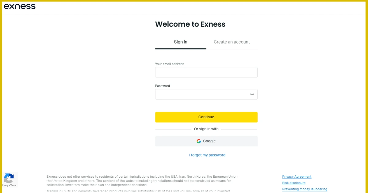 Exness Login for Personal Area: How to Access? 