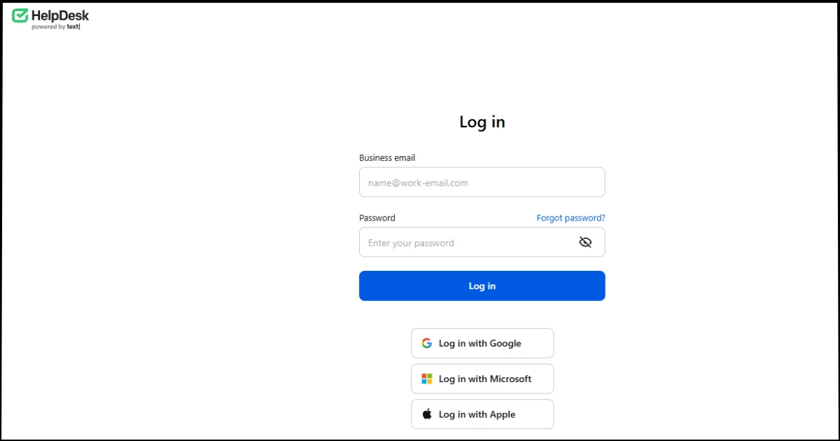 Helpdesk Login