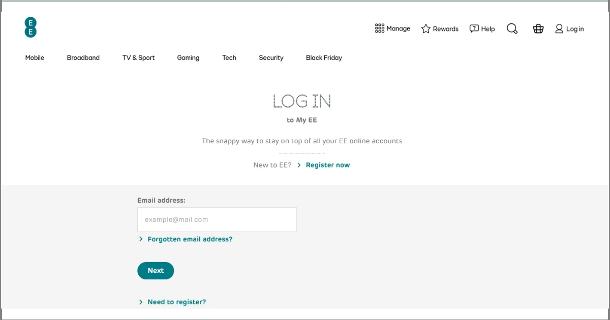 EE Login