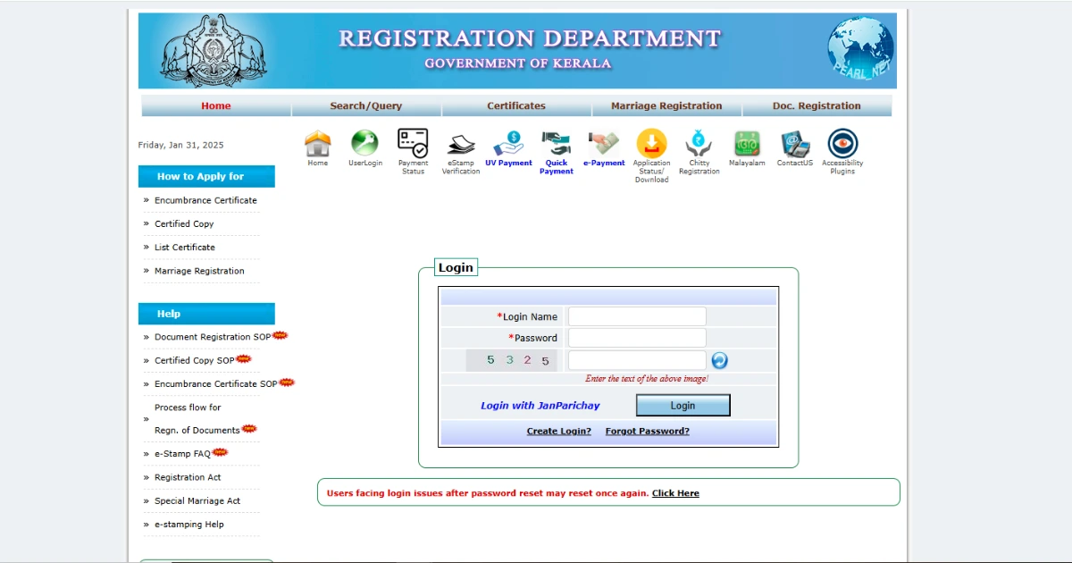 Pearl Registration Kerala Gov In